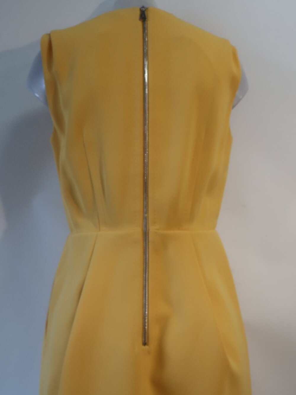 Authentic Louis Vuitton (Item-779 Marigold Yellow Sleeveless Pleat Dress 40 US/8 - Picture 10 of 16